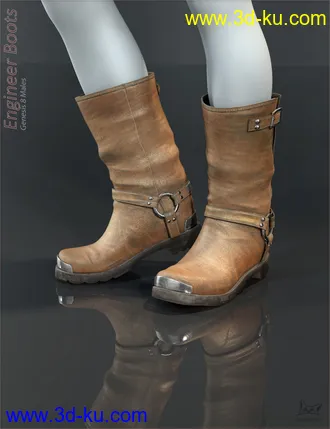 3D打印模型Engineer Boots for Genesis 8 Male(s)的图片