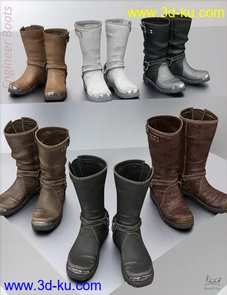 3D打印模型Engineer Boots for Genesis 8 Male(s)的图片