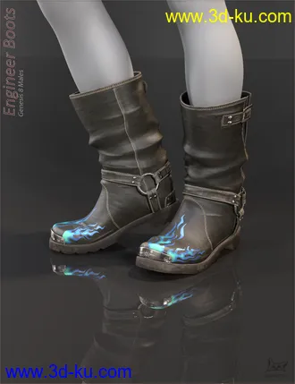 3D打印模型Engineer Boots for Genesis 8 Male(s)的图片