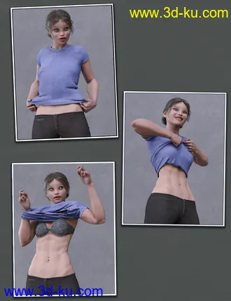 3D打印模型Everyday 2 Get Dressed Poses and Clothes for Genesis 8 Female(s)的图片