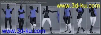 3D打印模型Everyday 2 Get Dressed Poses and Clothes for Genesis 8 Female(s)的图片