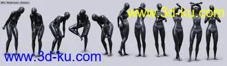 3D打印模型Everyday 2 Undress Poses and Clothes for Genesis 8 Female(s)的图片