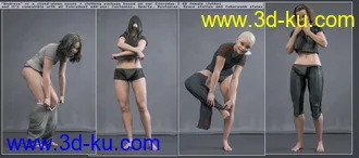 3D打印模型Everyday 2 Undress Poses and Clothes for Genesis 8 Female(s)的图片