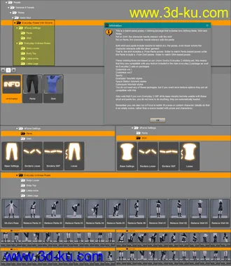 3D打印模型Everyday 2 Undress Poses and Clothes for Genesis 8 Female(s)的图片