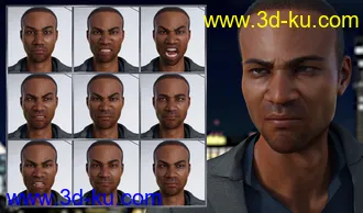 3D打印模型Famous - Expressions for Genesis 8 Male and Silas 8的图片