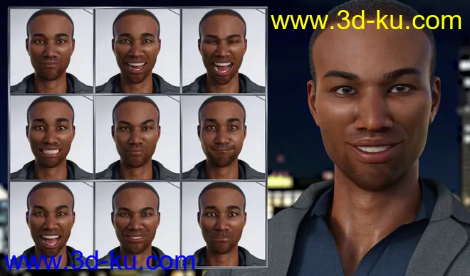 Famous - Expressions for Genesis 8 Male and Silas 8模型的图片4