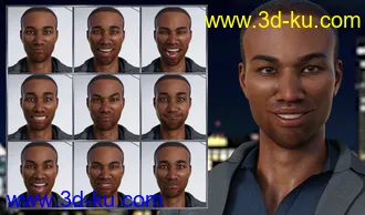 3D打印模型Famous - Expressions for Genesis 8 Male and Silas 8的图片