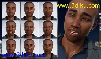 3D打印模型Famous - Expressions for Genesis 8 Male and Silas 8的图片