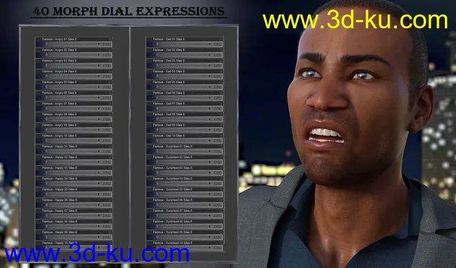 Famous - Expressions for Genesis 8 Male and Silas 8模型的图片7