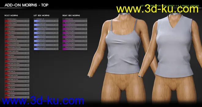 Fit Control Add-On for Genesis 3 & 8 Female (v1.2)模型的图片5
