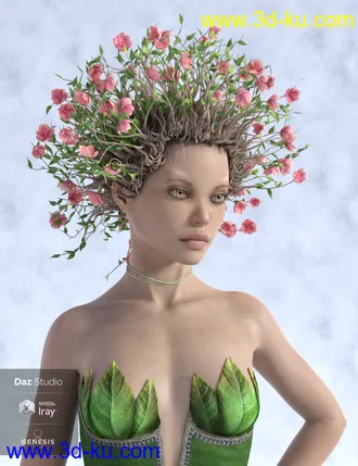 3D打印模型Garden Hair for Genesis 8 Female(s)的图片