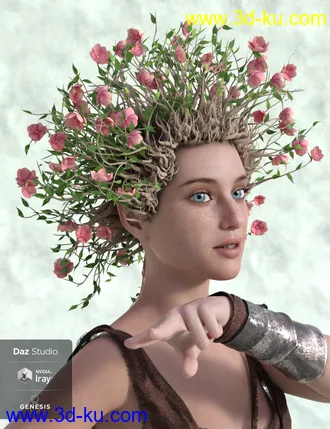 3D打印模型Garden Hair for Genesis 8 Female(s)的图片