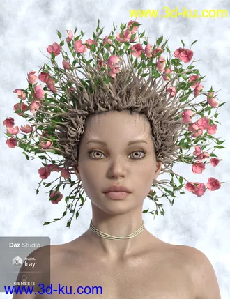 3D打印模型Garden Hair for Genesis 8 Female(s)的图片