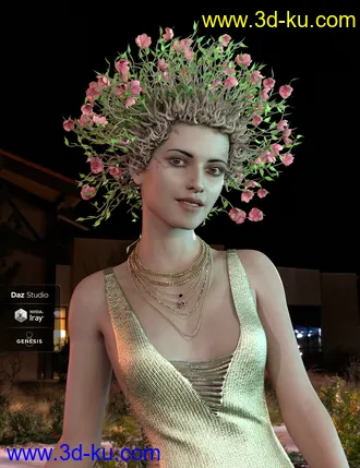 3D打印模型Garden Hair for Genesis 8 Female(s)的图片