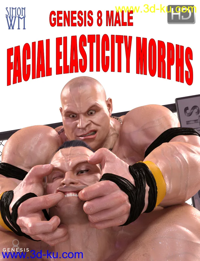 Genesis 8 Male Facial Elasticity Morphs模型的图片1