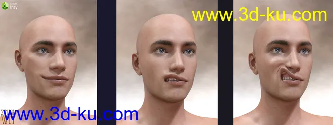 Genesis 8 Male Facial Elasticity Morphs模型的图片6