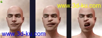 3D打印模型Genesis 8 Male Facial Elasticity Morphs的图片