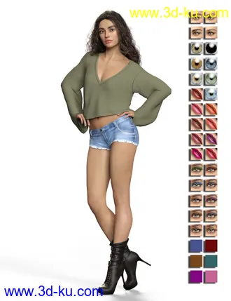 3D打印模型Georgia HD for Genesis 8 Female的图片