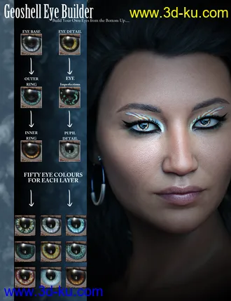 3D打印模型Geoshell Eye Builder for Genesis 8 Female的图片