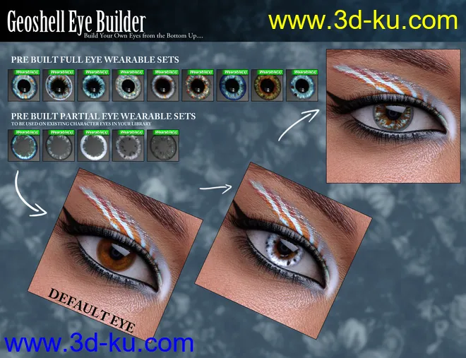 Geoshell Eye Builder for Genesis 8 Female模型的图片5