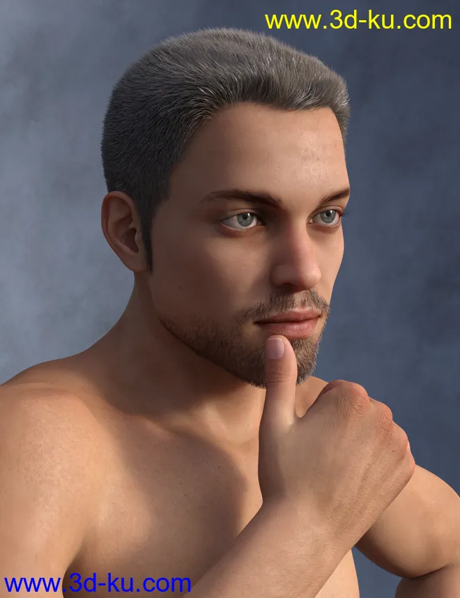 Harold and Hair for Genesis 8 Male模型的图片2