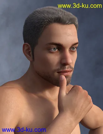 3D打印模型Harold and Hair for Genesis 8 Male的图片