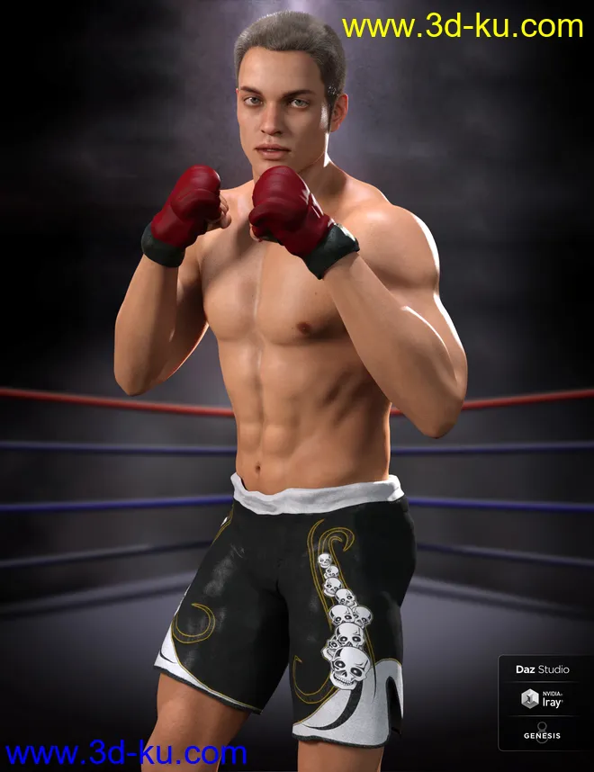 Harold and Hair for Genesis 8 Male模型的图片5