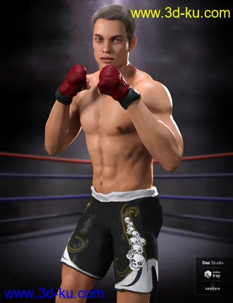 3D打印模型Harold and Hair for Genesis 8 Male的图片