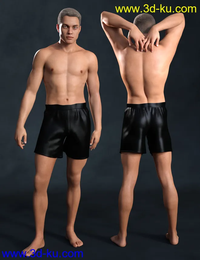 Harold and Hair for Genesis 8 Male模型的图片6