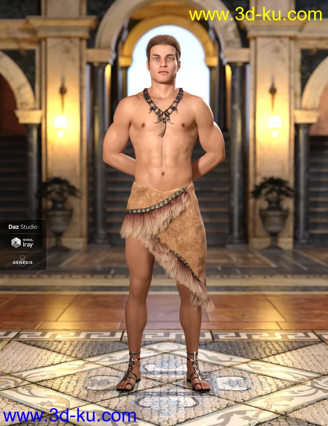 Harold and Hair for Genesis 8 Male模型的图片10