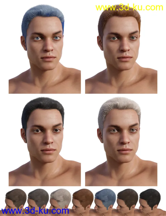 Harold and Hair for Genesis 8 Male模型的图片14