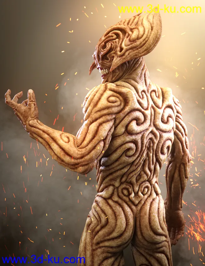 Hell Ambassador HD for Genesis 8 Male模型的图片3