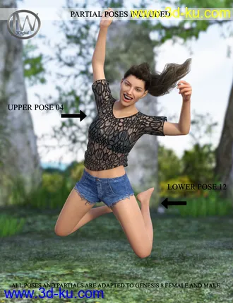 3D打印模型I Jump Poses for Genesis 8的图片