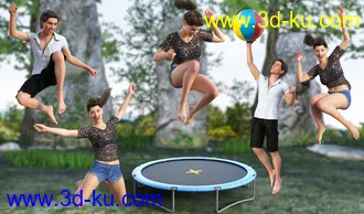 3D打印模型I Jump Poses for Genesis 8的图片