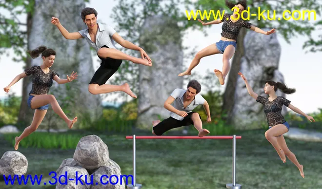 I Jump Poses for Genesis 8模型的图片4