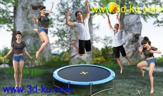 3D打印模型I Jump Poses for Genesis 8的图片