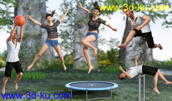 I Jump Poses for Genesis 8模型的图片6