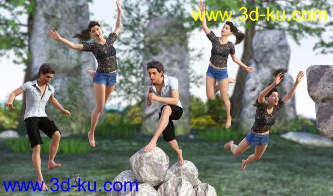 I Jump Poses for Genesis 8模型的图片7