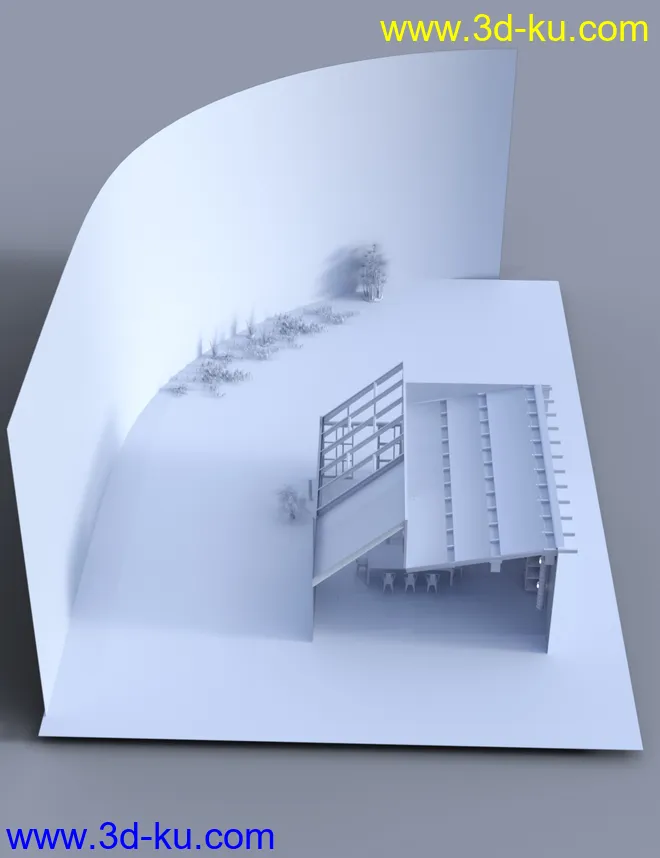 Industrial Loft Dining Room模型的图片7