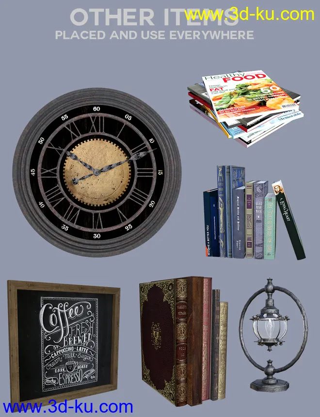 Industrial Loft Dining Room Decoration Add-on模型的图片9