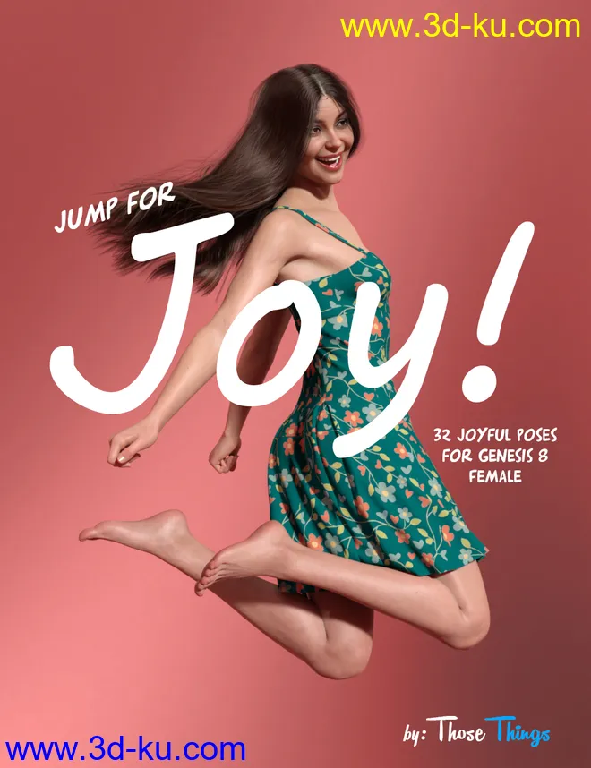 Jump for Joy Poses for Genesis 8 Female模型的图片1