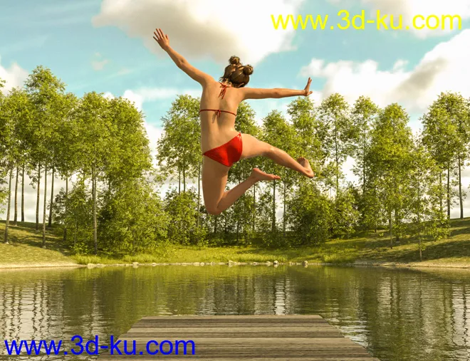 Jump for Joy Poses for Genesis 8 Female模型的图片10