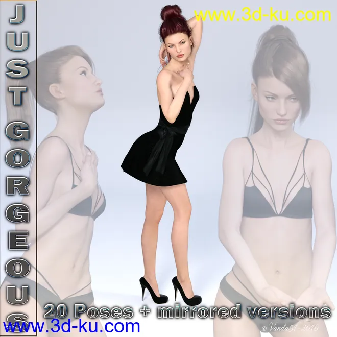 Just Gorgeous Poses for G3F模型的图片1
