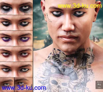 3D打印模型LIE Pirate Face and Body Make-up for Genesis 8的图片