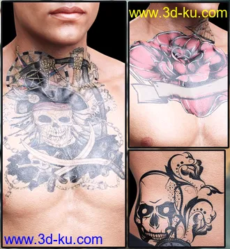 3D打印模型LIE Pirate Face and Body Make-up for Genesis 8的图片