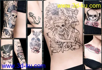 3D打印模型LIE Pirate Face and Body Make-up for Genesis 8的图片