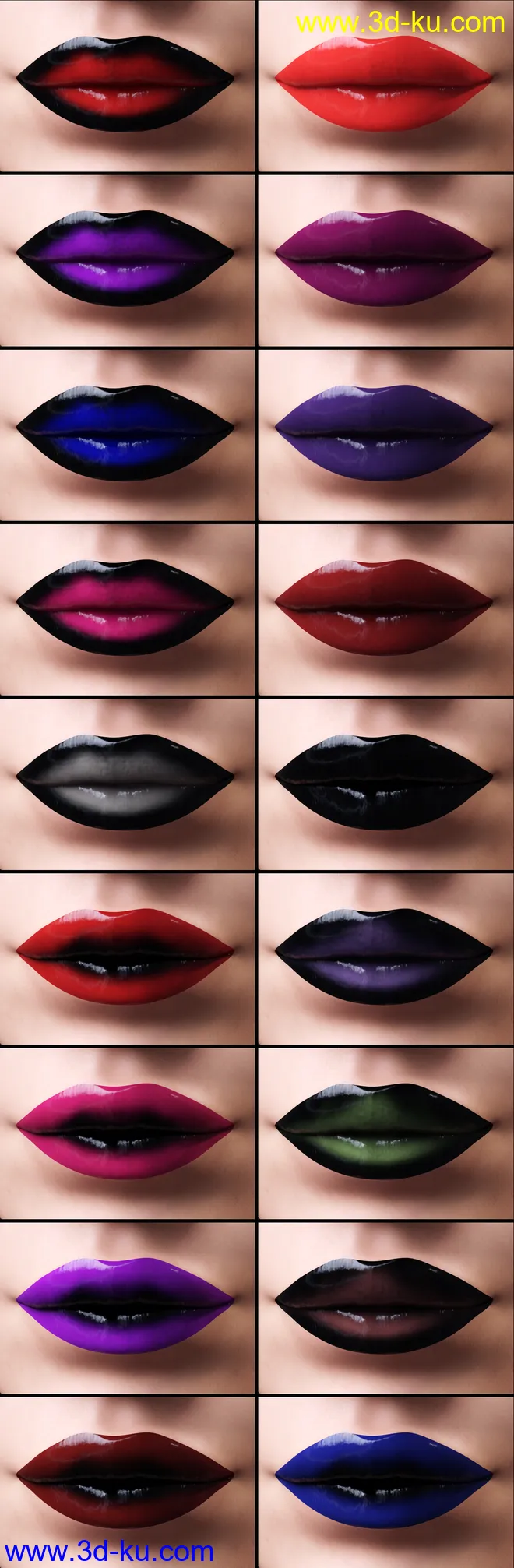 LIE Pirate Face and Body Make-up for Genesis 8模型的图片8