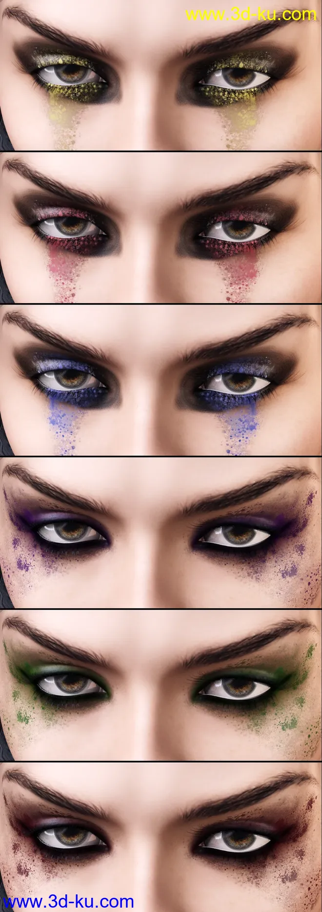 LIE Pirate Face and Body Make-up for Genesis 8模型的图片9