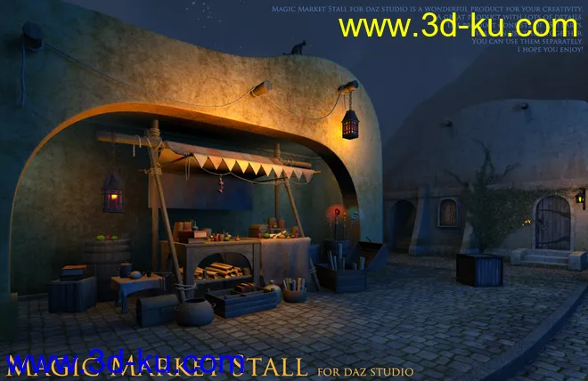 Magic Market Stall for Daz studio模型的图片1