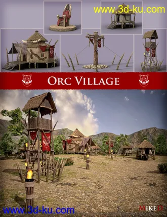 3D打印模型MD The Orc Village的图片